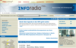 Homepage von inforadio