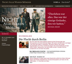 Abbildung der Homepage