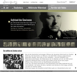 Homepage des Webspecials Stauffenberg